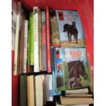 Box containing a quantity of children's and horse related books