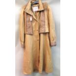 Ross La Vie by Solivellas, ladies leather fur trimmed coat , together with a brown leather ladies