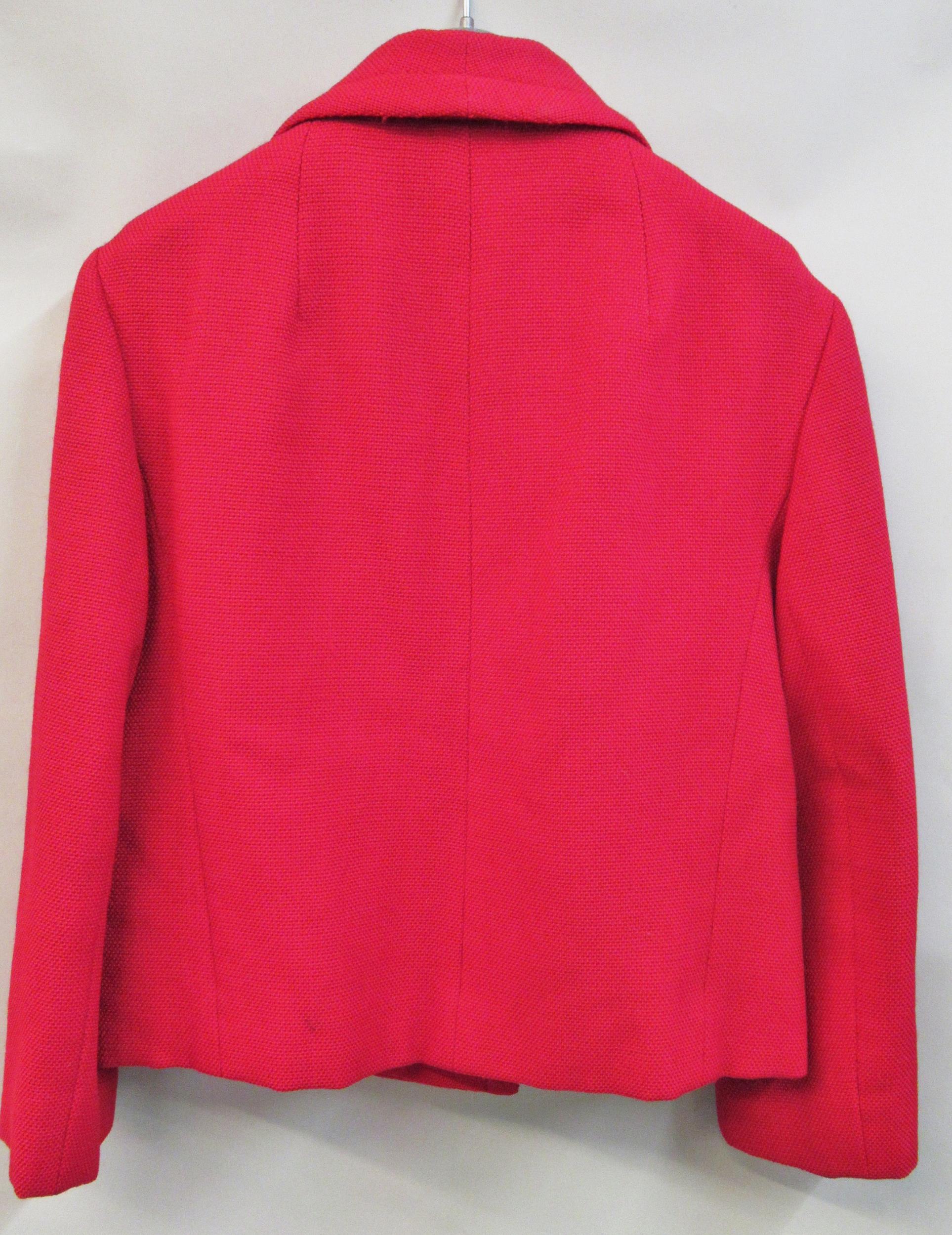 Christian Dior for Harrods, ladies red jacket, size 12 Has a couple of minor pulls and a very - Image 3 of 6