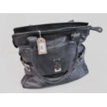 Mulberry, black leather shoulder bag (clasp at fault)