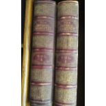 Two large red tooled leather bound volumes, ' The Imperial Shakespeare ' Binding do have some