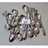 Group of fourteen various silver teaspoons, Tandridge Golf club prizes, together with two other
