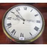 George III mahogany dial clock, the painted 14in dial signed Hammond, Hoddesdon, with a single train