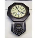 Seth Thomas, Beaumont, American octagonal drop dial two train wall clock