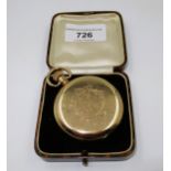 Waltham gold plated full hunter pocket watch, the white enamel dial with Arabic numerals and