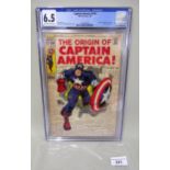 Marvel Captain America comic 109 origin of Captain America 1969 CGC graded 6.5