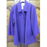Jaeger, ladies three quarter length purple coat