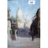 Karl Gamley, watercolour street scene, signed and gilt framed, 34cms x 27cms