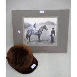 Early 20th Century riding hat by Christy's, London, together with a mounted photograph, ' The