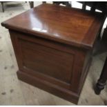 Late Victorian walnut box commode