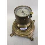 Unusual German Gebr Wichmann brass table compass, Serial No. 59214