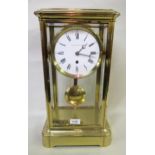 Late 19th / early 20th Century Goliath five glass library clock by Jean Rivoire, Ecole d' Horlogerie