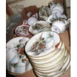 Collection of forty plus pieces of Japanese porcelain teaware including cups, saucers, plates,