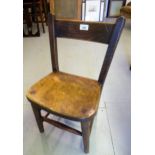 Late 19th / early 20th Century child's beechwood side chair