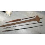 Four various African spears