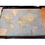 1966 Stanford's general map of the world on Mercator's Projection, together with another roller