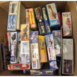 Box containing twenty five unmade model Aircraft kits, including Airfix, Esci etc.