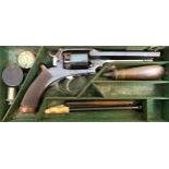 Deane & Son, London Bridge, 54-bore percussion revolver, Deane Harding patent No. 6519L, with 15cm