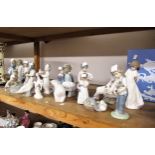 Small collection of Nao, Lladro and Royal Copenhagen figures