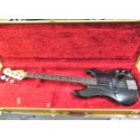 Fender USA 1983 Precision Bass, Serial No. E320705, black with non original black scratch plate,