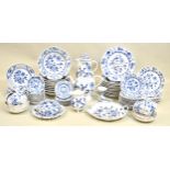 Large collection of 20th Century Meissen blue and white, mainly onion pattern dinner and tea ware,