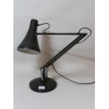 Anglepoise type lamp finished in dark green