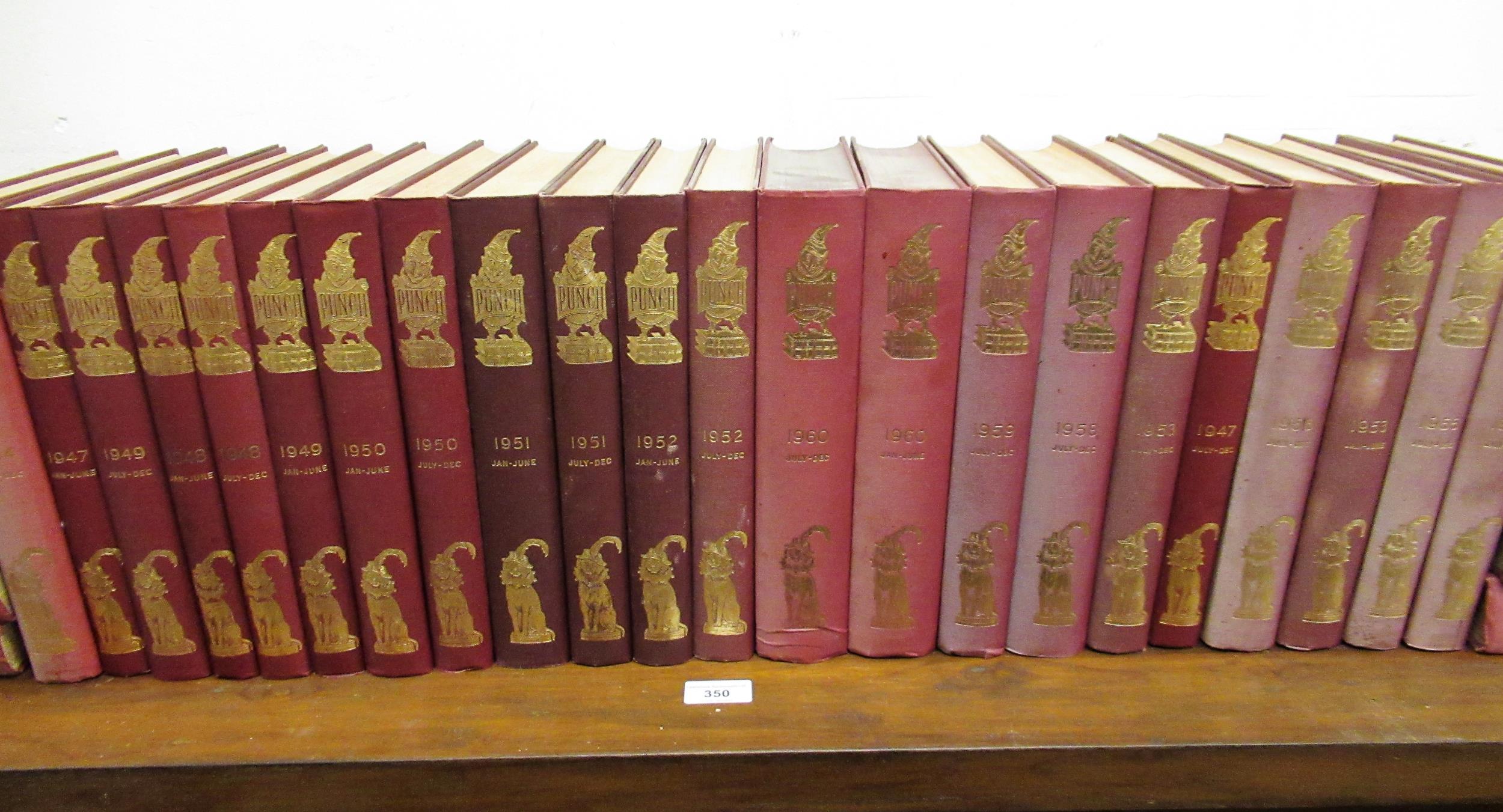 Thirty bound volumes of Punch, 1947 - 1961