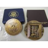 Bronze medallion in the form of the seal of the President of the United States, facsimile