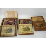 Two early 20th Century wooden cased sets of children's Anchor Blocks building blocks, together
