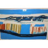 Mid 20th Century South African school? Limited Edition print in colours, stylised landscape No.43 of