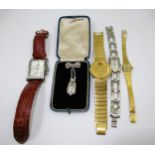 Gentleman's Seiko moon phase gold plated wristwatch, together with a quantity of other watches