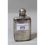 Small silver hipflask with integral beaker, Chester 1932 Cover stiff and missing cork, otherwise