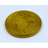 United States of America gold ten dollar coin, dated 1895