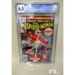 Marvel Spotlight 32 comic origin & first appearance of Spider Woman CGC graded 6.5 with marked