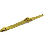 Girard Perregaux ladies 18ct gold cased wristwatch with integral strap and hinged cover, 37g gross