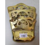 Art Nouveau brass letter rack/ stamp holder