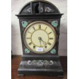 Late 19th / early 20th Century Continental ebonised and buhl inlaid cuckoo clock, the circular