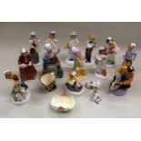 Collection of thirteen various modern Royal Doulton figures, small Royal Doulton character jug '