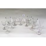 Quantity of various 19th and 20th Century drinking glasses