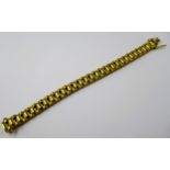 9ct Gold articulated link bracelet, approximately 15cms long, 20g