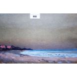 Arthur Phillips, watercolour and gouache, coastal view inscribed ' A Hazy Day, Jersey ', 24cms x