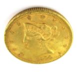 United States of America gold ten dollar coin, dated 1900