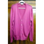 Hermes, Paris, gentlman's pink cardigan, size XXL