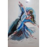 Charlotte Fawley, watercolour, costume illustration for ' Cinderella pas de Deux Zakharova