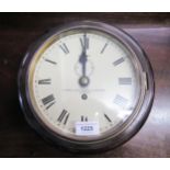Small 20th Century mahogany dial clock, the painted dial with Roman numerals, signed Trademark Dent,