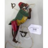 Lehmann, Germany, lithographed tin plate clockwork toy in the form of a climbing monkey, 20cms