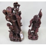 Two Chinese root carving figures