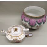 19th Century Spode Felspar porcelain teapot, with floral and gilt decoration, together with a floral