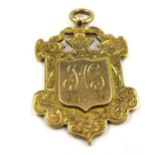 9ct Gold watch chain fob, 9.6g
