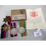 World War II four medal group, including the 39/45 star and Burma star